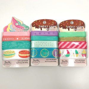 3 packs Gwen Studios Sweet Shop Fabric Ribbon